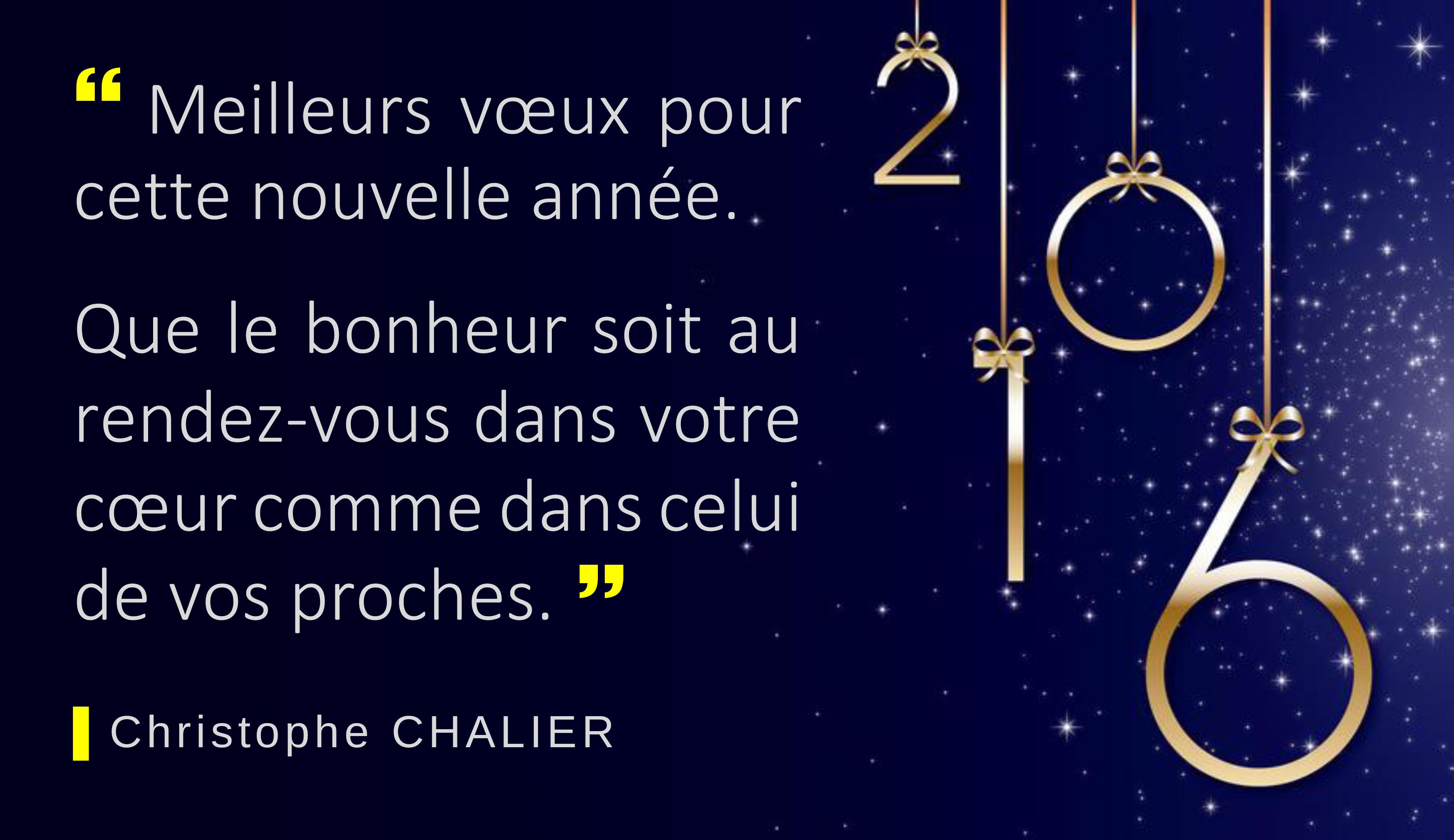 Christophe CHALIER - Carte de Voeux 2016
